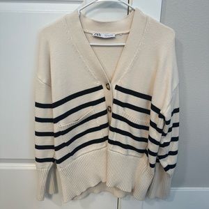 ZARA Striped Cardigan